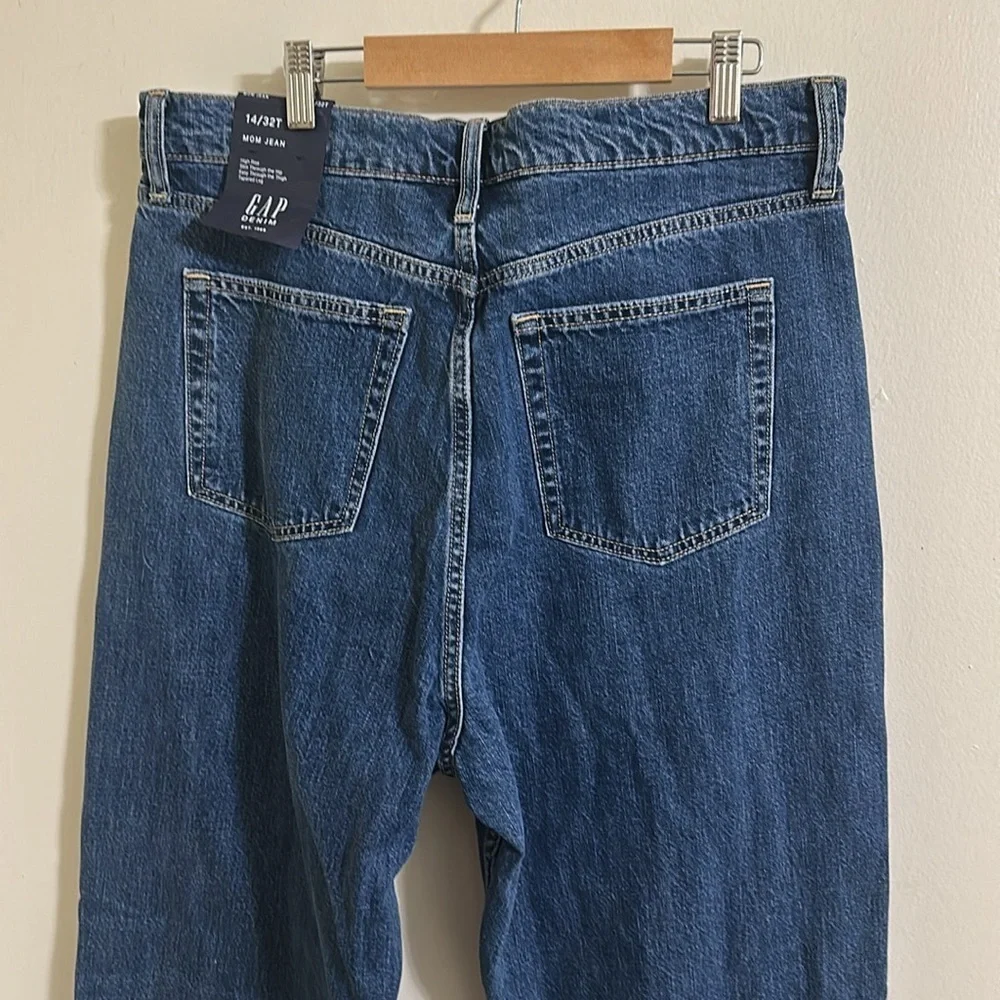 NWT Gap High Rise Mom Jeans size 14 Tall - Picture 5 of 5